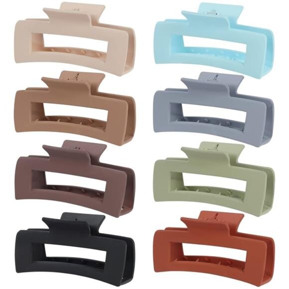 Other - jaw clips 8 Pack Rectangle Large Hair Claw for Women and Girls Matte Nonslip